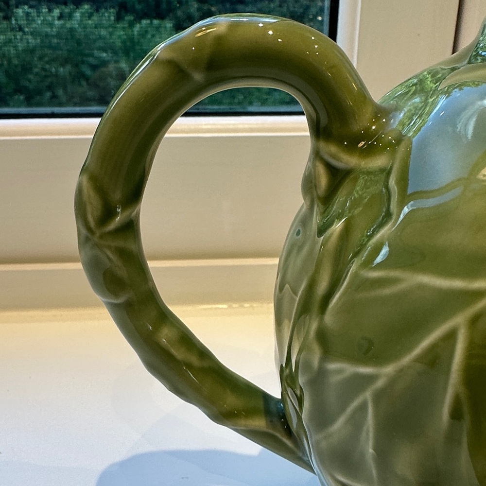 Vintage Franciscan Ivy Embossed Bright Green Teapot Portugal 4 Cups - Picture 13 of 16